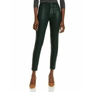 PAIGE Women's Hoxton High Rise Skinny Ankle Jeans Dark Green Size 25, $219 NWT